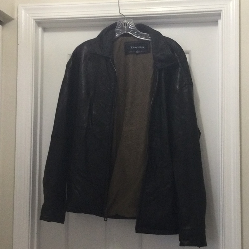 Good, leather jacket, small, black, Today’s Man